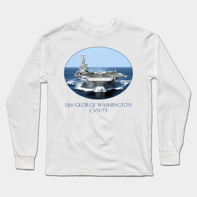 USS George Washington CVN-73 Long Sleeve T-Shirt by Naves